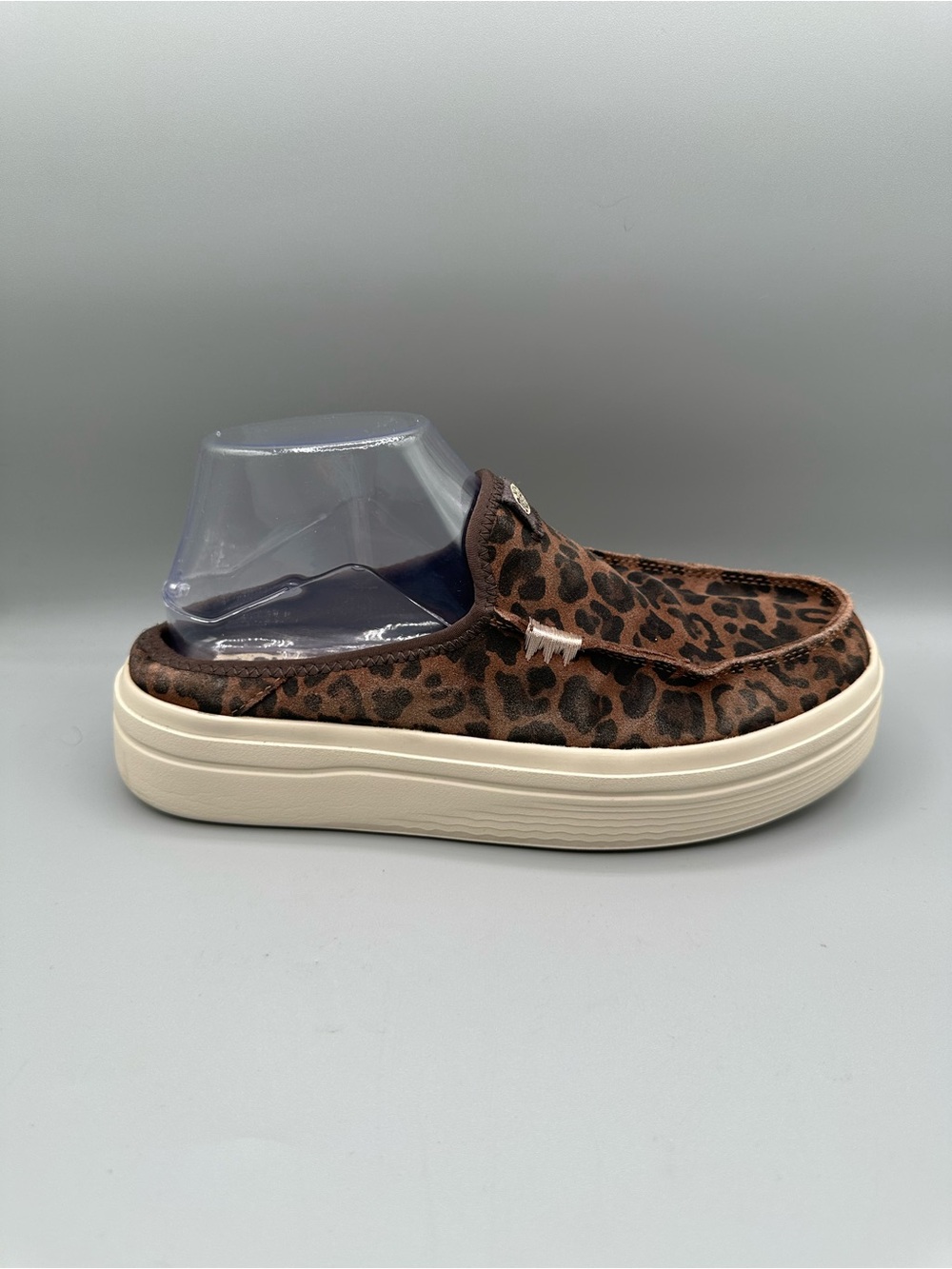 Hey Dude Austin Lift Classic Platform Leopard Slip On Women 8 Brown - Picture 4 of 11